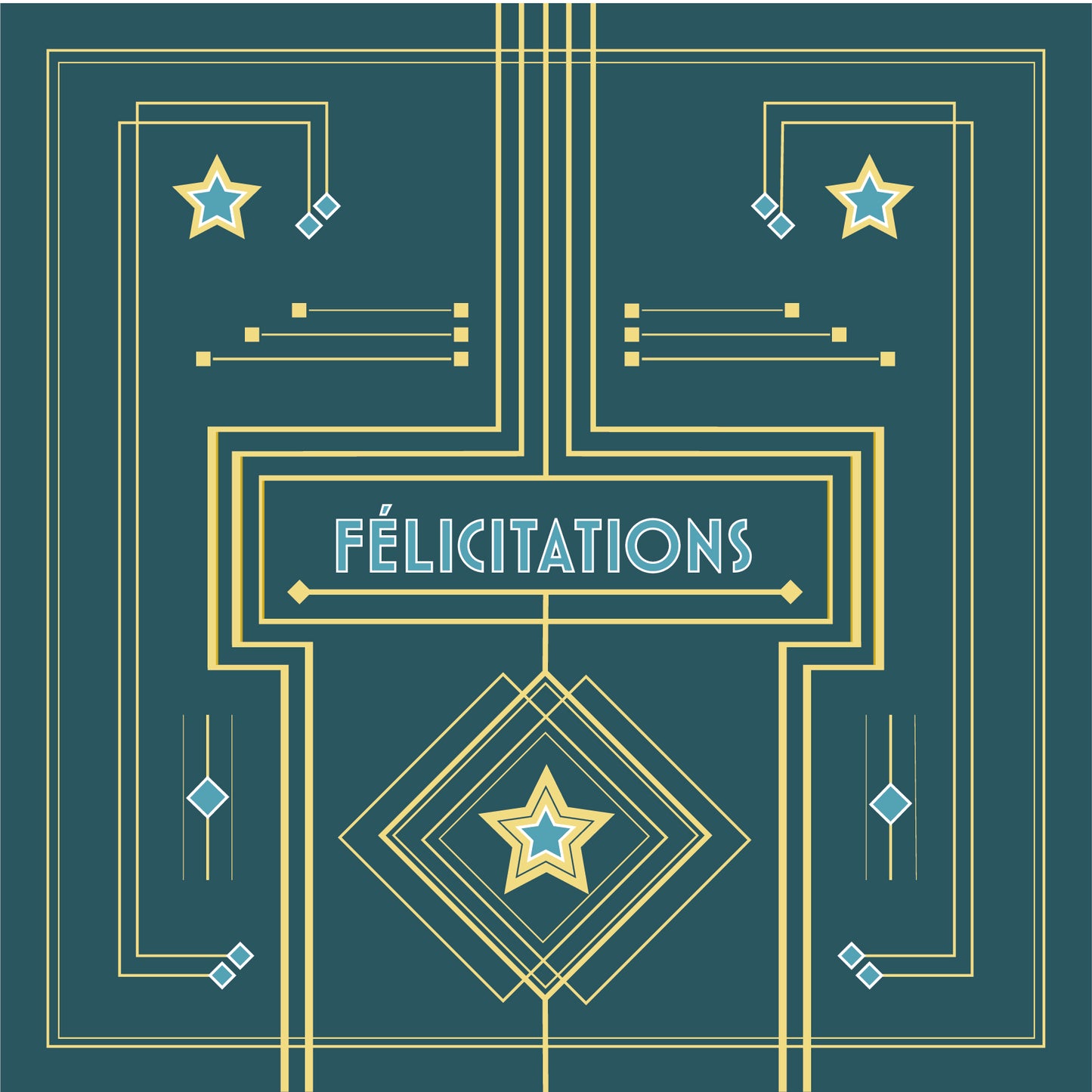 Carte de souhait : "Félicitations"