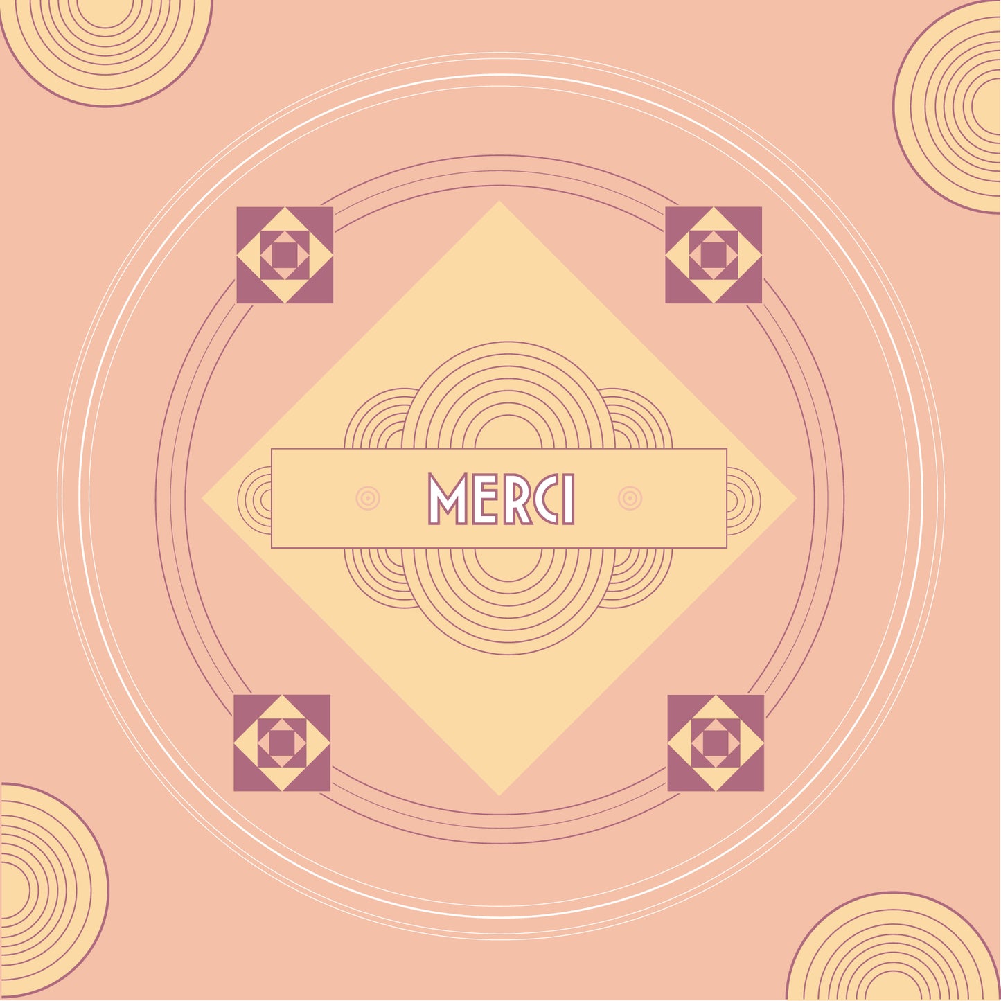 Carte de souhait : "Merci"