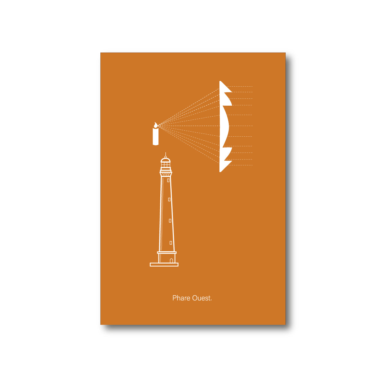 Carte postale "Phare Ouest"