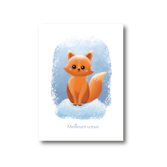 Cartes de souhait de Noël “Meilleurs voeux - Renard”