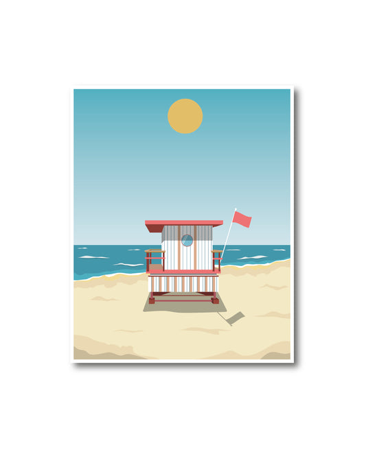 Affiche "Sur la plage"